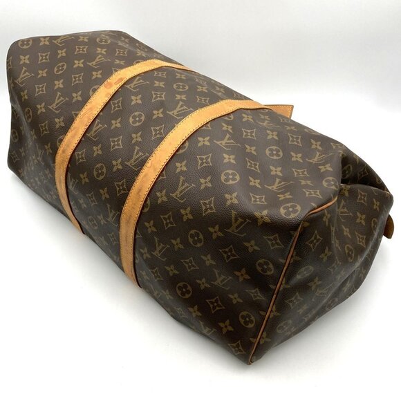 LOUIS VUITTON Brown Monogram Canvas Keepall 50 Boston Bag - Picture 3 of 12